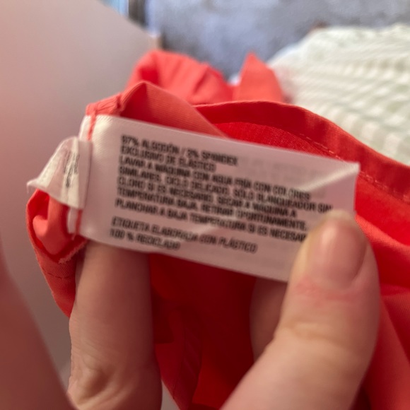 Wild Fable Peach Babydoll Puff Sleeve Dress Smocked Back Cottagecore Baby Femme - Picture 7 of 8